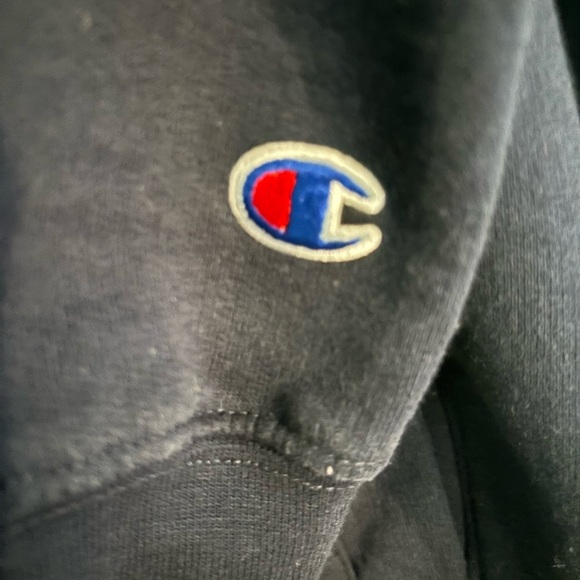 Champion Men’s 1/4 Zip Yale Embroidered Navy Pullover Sz XL Eco Authentic - Picture 3 of 7